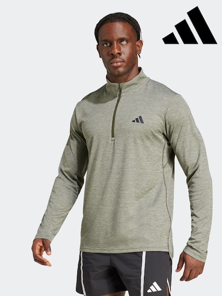 adidas Green Train Essentials Training Long Sleeve Sweatshirt (F84098) | £38