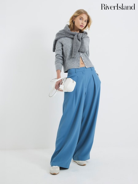 River Island Blue Wide Leg Trousers (F84294) | £39