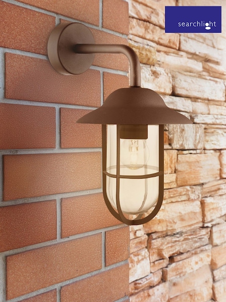 Searchlight Brown Manhattan Outdoor Wall Light (F84396) | £44