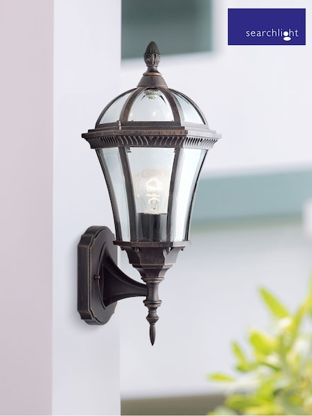 Searchlight Brown Heritage Wall Outdoor Uplight (F84404) | £42