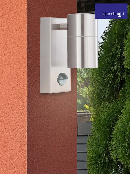 Searchlight Stainless Steel Liberty Single Outdoor Wall Light (F84411) | £50