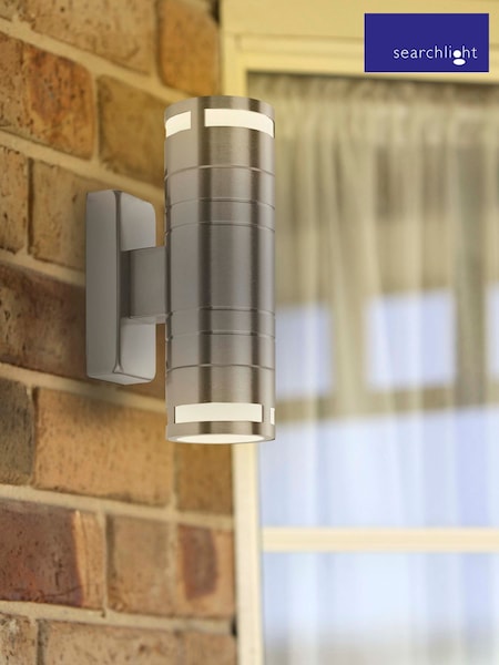 Searchlight Stainless Steel Liberty Outdoor Wall Light (F84415) | £50