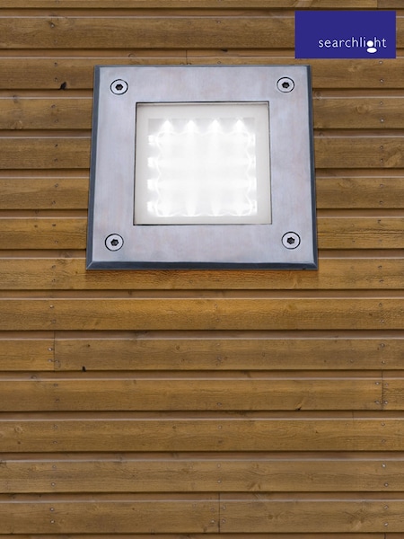 Searchlight Stainless Steel Edge Glow LED Recessed Square Walkover Outdoor Wall (F84444) | £65