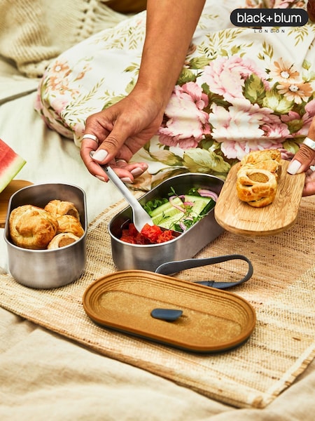 Black & Blum Grey Stainless Steel Bento Box (F84455) | £50