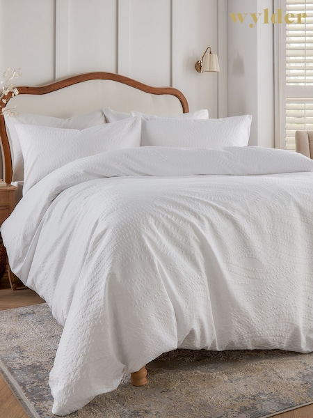Wylder White Georgia Duvet Set (F84466) | £30 - £54