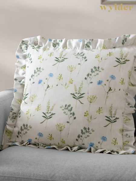Wylder White Meadow Fibre Filled Cushion (F84469) | £22