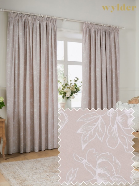 Wylder Natural Bella Pencil Pleat Curtains (F84476) | £40 - £98