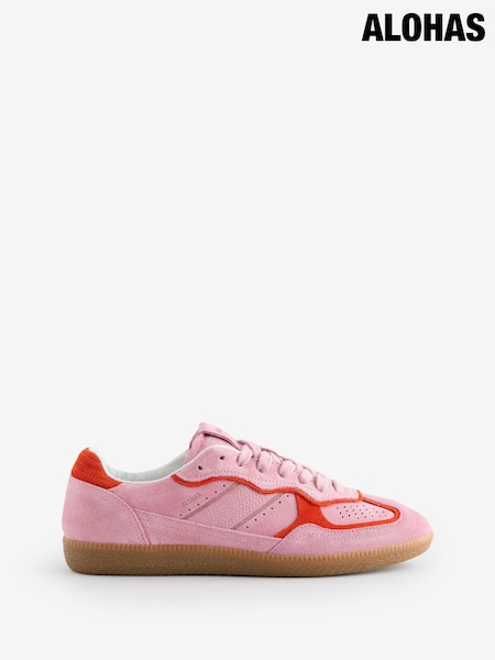 Alohas Pink Tb.490 Rife Shimmer Leather Sneakers (F84489) | £190
