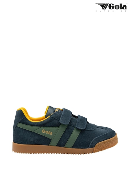 Gola Blue Kids Harrier Strap Suede Strap Trainers (F84754) | £55