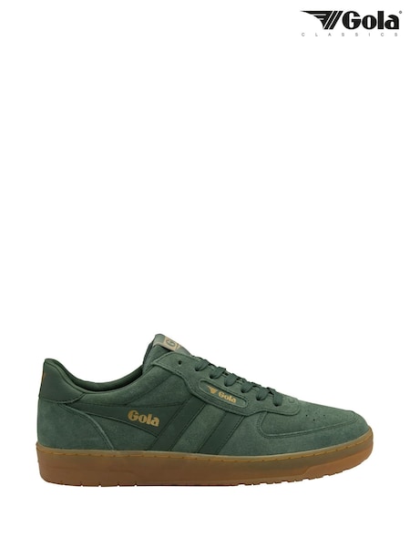 Gola Green Mens Hawk Suede '86 Lace-Up Trainers (F84756) | £85