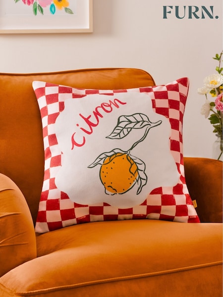 Furn Multi Citron Fibre Filled Cushion (F84763) | £15