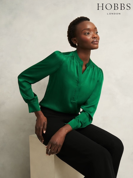 Hobbs Green Jade Blouse (F84949) | £89