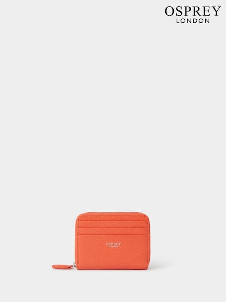 Osprey London Orange The Lyra Small Zip Leather Purse (F85008) | £49