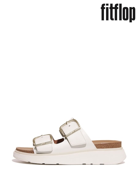 FitFlop Gen-FF Buckle White Slides (F85043) | £125
