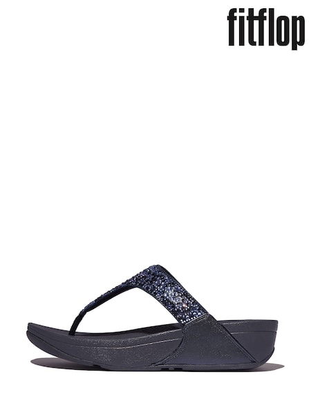 FitFlop Blue Lulu Toe Post Hotfix Sandals (F85057) | £80