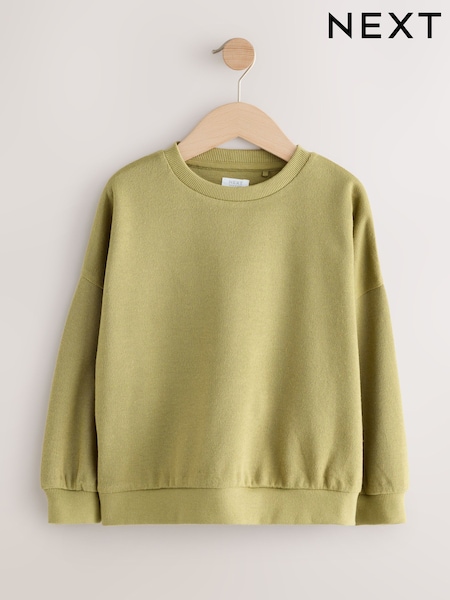 Green Oversized Cosy Rib Sweatshirt (3-16yrs) (F85489) | £8 - £11
