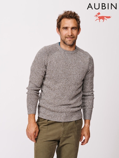 Aubin Green Riply Twist Crew Neck Jumper (F85960) | £95