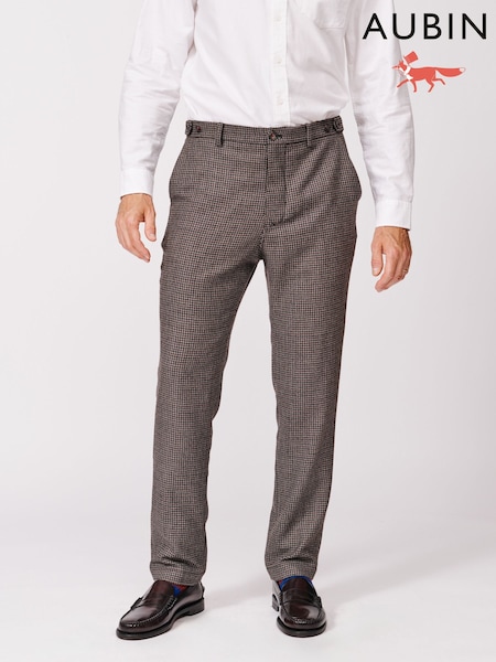 Aubin Pasmore Wool Suit Brown Trousers (F86015) | £198