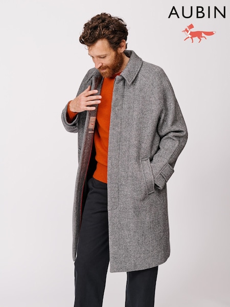 Aubin Grey Dawes Overcoat (F86021) | £379