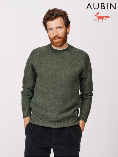 Aubin Green Prestwick Shetland Crew Jumper (F86046) | £89