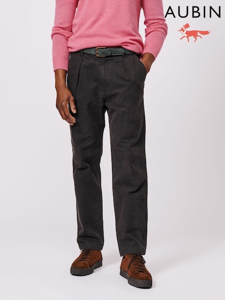 Aubin Caistor Utility 100% Cotton Black Trousers (F86064) | £109