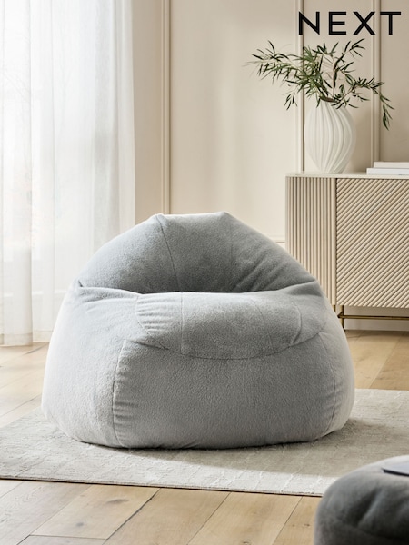 Grey Faux Fur Beanbag (F86446) | £140