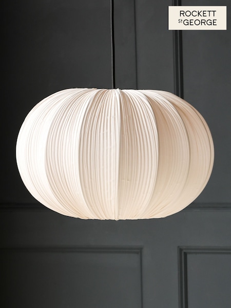 Rockett St George Natural Pleated Fabric Ceiling Light (F86601) | £110