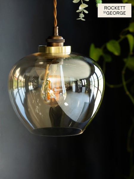 Rockett St George Champagne Easyfit Glass Ceiling Light (F86602) | £65