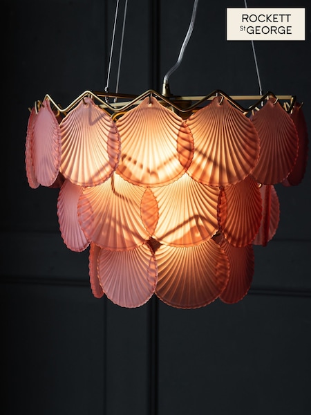 Rockett St George Pink Shell Pendant Light (F86611) | £375