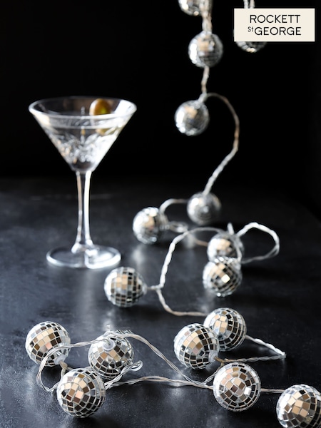 Rockett St George Silver Disco Ball String Light (F86664) | £22