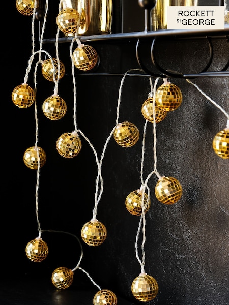 Rockett St George Gold Disco Ball String Light (F86676) | £22