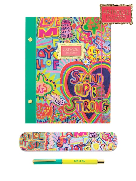 Arthouse Multi Full of Joy Hardback B5 Notebook and Pen in Tin (F86688) | £27