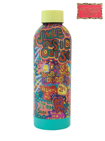 Arthouse Multi FULL OF JOY Metal Water Bottle (F86694) | £24