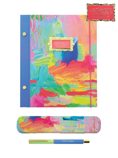 Arthouse Multi Colour Sugar Hardback B5 Notebook and Pen in Tin (F86701) | £27