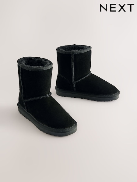 Black Water Repellent Suede Pull On Boots (F86712) | £28 - £35