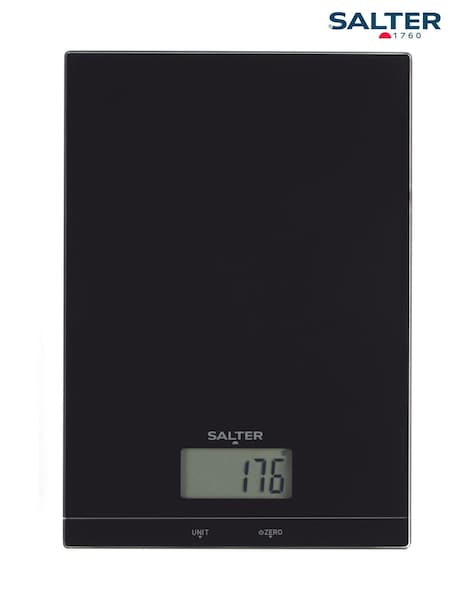 Salter Black Glass Electronic Kitchen Scale (F86740) | £16