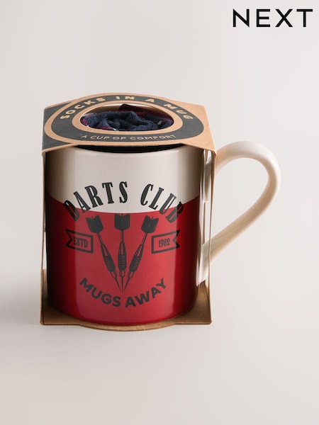 Multi Darts Mug And Socks Set (F86957) | £12