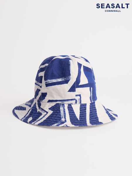 Seasalt Cornwall Blue Celia Cotton Sun Hat (F87010) | £30