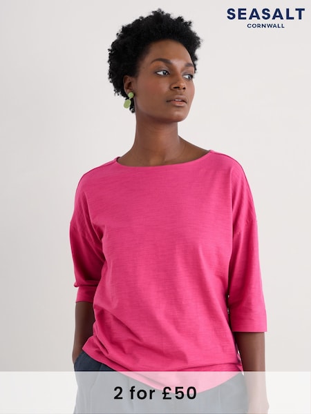 Seasalt Cornwall Pink Tremayne Quay Top (F87019) | £28