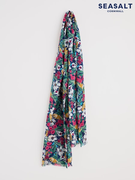 Seasalt Cornwall Blue/Green Multi Summer Scarf (F87121) | £30