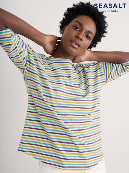 Seasalt Cornwall Green Tremayne Quay Top (F87130) | £30