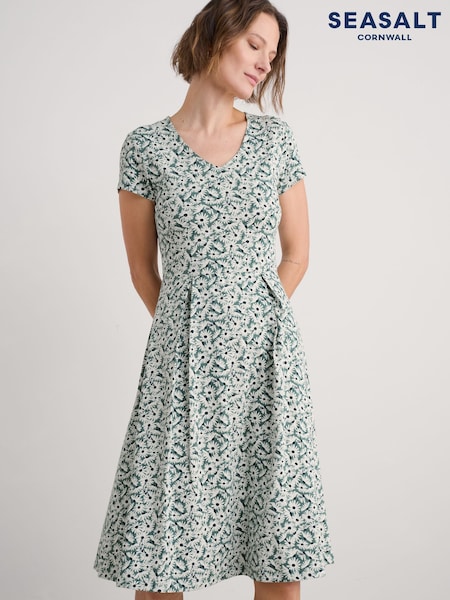 Seasalt Cornwall Green Tall Pier View Jersey Dress (F87131) | £60