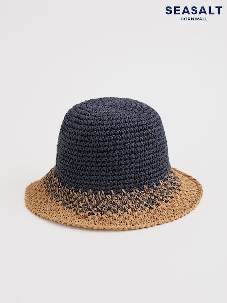 Seasalt Cornwall Blue Interweave Hat (F87163) | £30