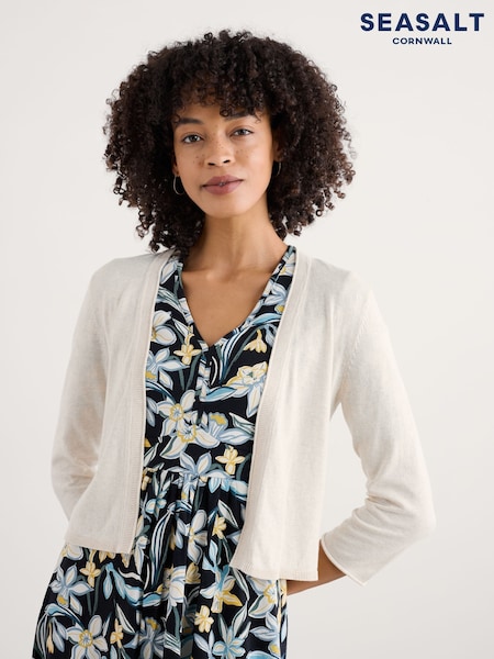 Seasalt Cornwall Natural Vanessa 100% Cotton Cardigan (F87198) | £46