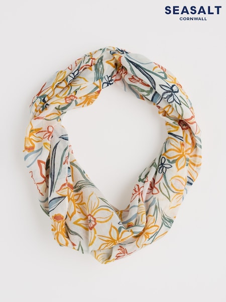 Seasalt Cornwall Yellow May Garland Circle Scarf (F87199) | £30