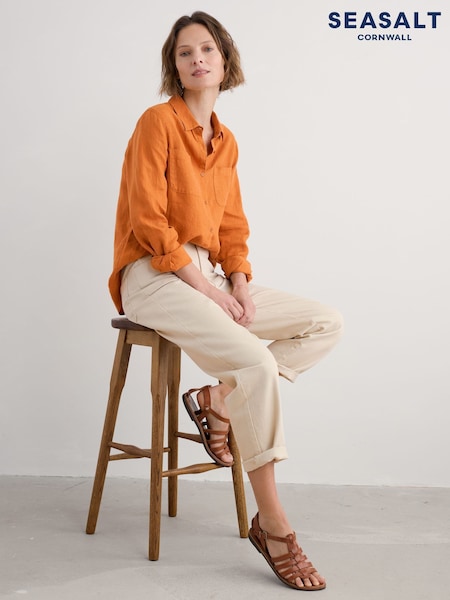 Seasalt Cornwall Orange Hazel Branch Shirt (F87233) | £66