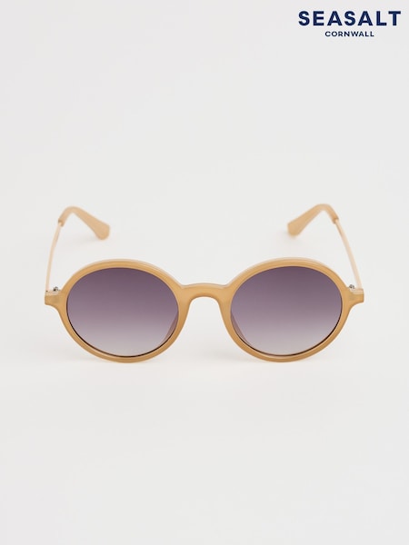 Seasalt Cornwall Yellow Cascade Round Sunglasses (F87266) | £36