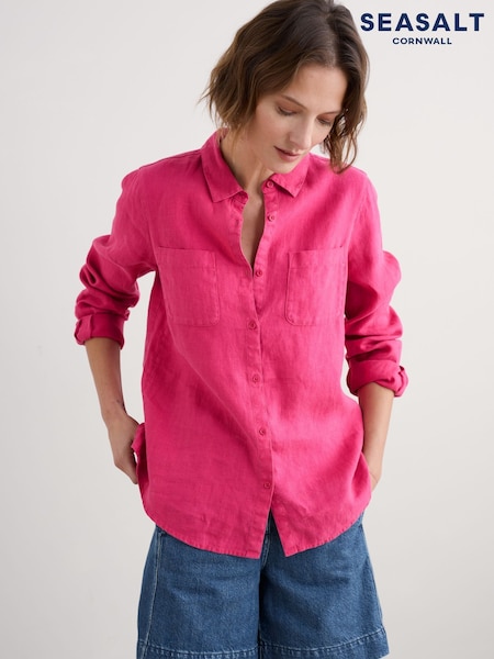 Seasalt Cornwall Pink Hazel Branch Shirt (F87272) | £66