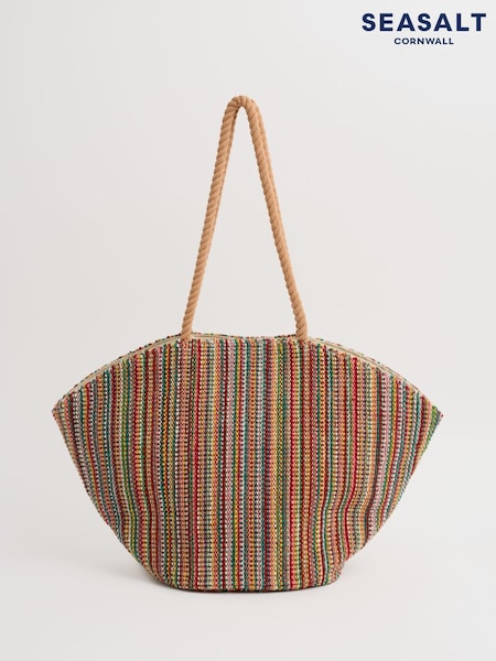 Seasalt Cornwall Brown Alkanet Jute Clam-Shaped Bag (F87279) | £36