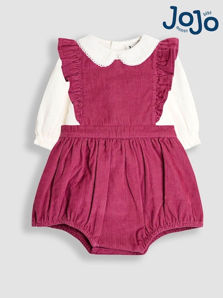 JoJo Maman Bébé Berry Cord Bubble Romper and Body Set (F87393) | £30 - £32
